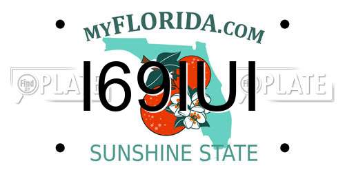 I69IUI Florida License Plate