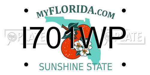 I701WP Florida License Plate