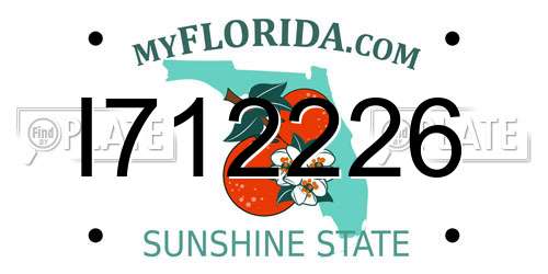 I712226 Florida License Plate