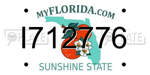 I712776 Florida License Plate