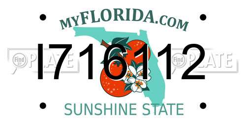 I716112 Florida License Plate
