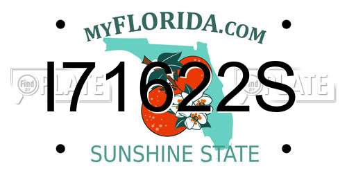 I71622S Florida License Plate