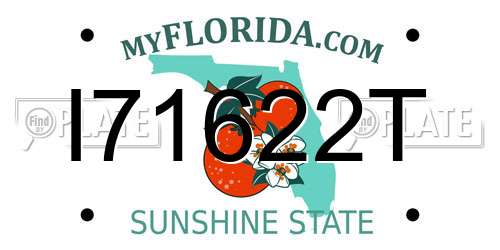 I71622T Florida License Plate