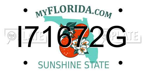 I71672G Florida License Plate