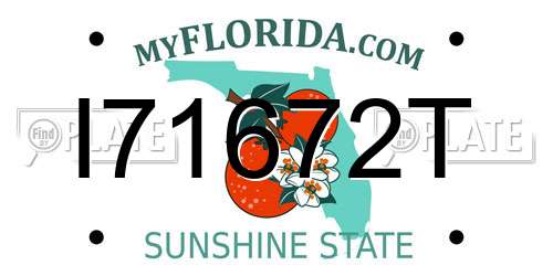 I71672T Florida License Plate