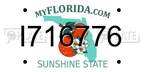 I716776 Florida License Plate