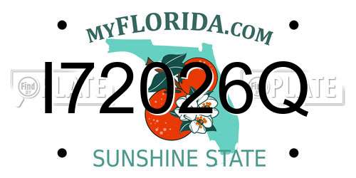 I72026Q Florida License Plate
