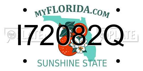 I72082Q Florida License Plate