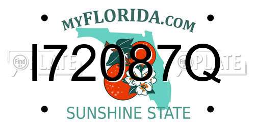 I72087Q Florida License Plate