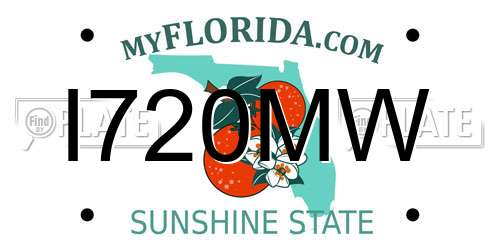 I720MW Florida License Plate