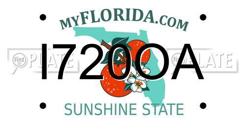 I720OA Florida License Plate
