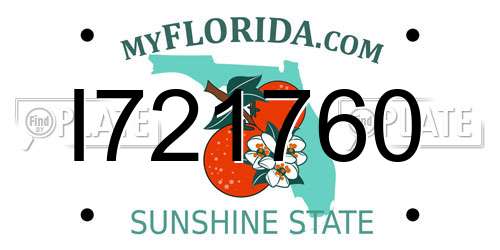 I721760 Florida License Plate