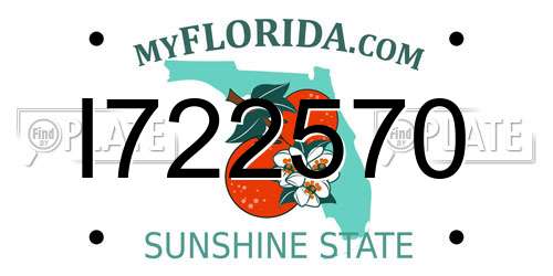 I722570 Florida License Plate