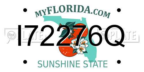 I72276Q Florida License Plate