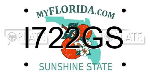 I722GS Florida License Plate