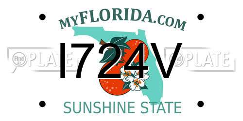 I724V Florida License Plate