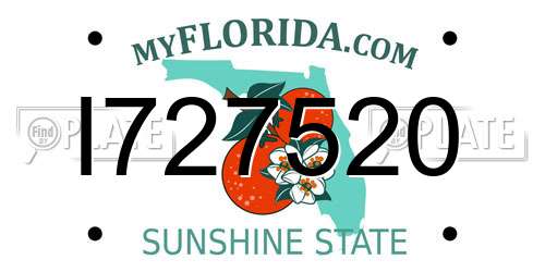 I727520 Florida License Plate