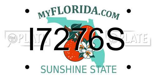 I7276S Florida License Plate