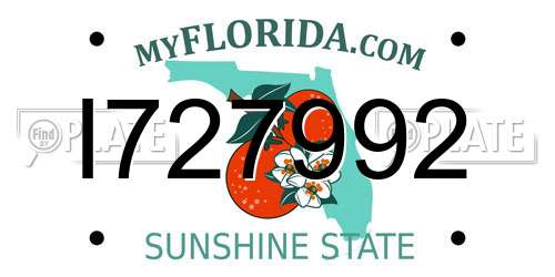 I727992 Florida License Plate