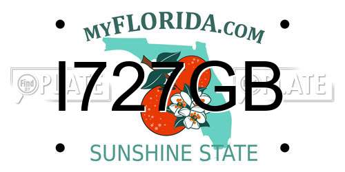 I727GB Florida License Plate