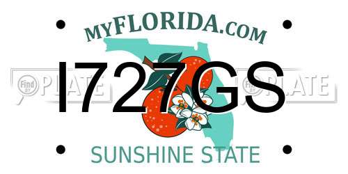 I727GS Florida License Plate