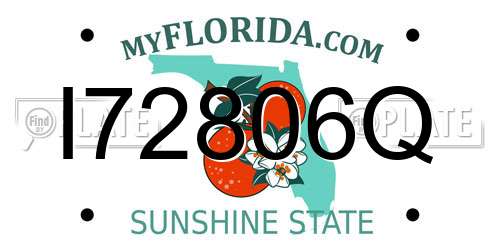I72806Q Florida License Plate