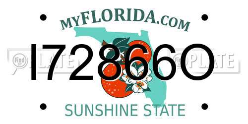 I72866O Florida License Plate