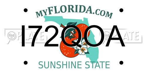 I72QOA Florida License Plate