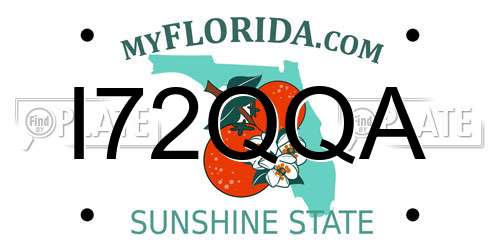 I72QQA Florida License Plate