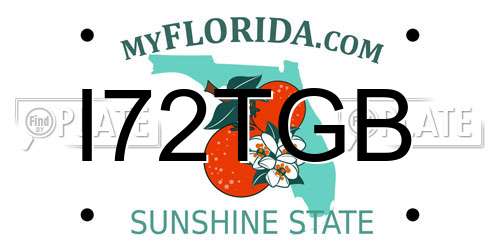 I72TGB Florida License Plate