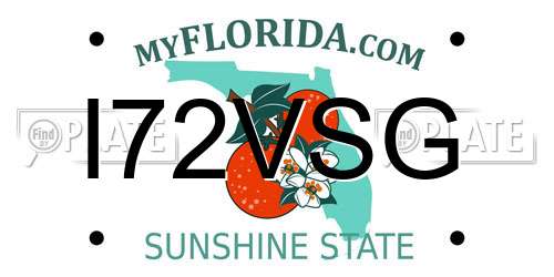 I72VSG Florida License Plate