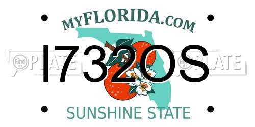 I732OS Florida License Plate