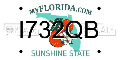 I732QB Florida License Plate
