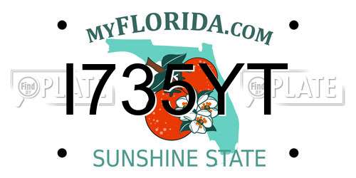 I735YT Florida License Plate