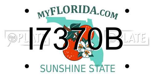 I7370B Florida License Plate