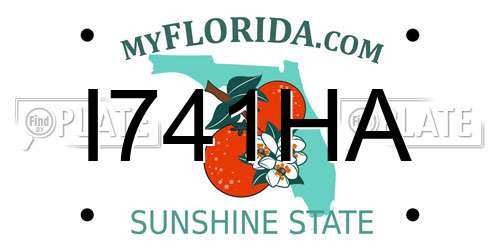 I741HA Florida License Plate