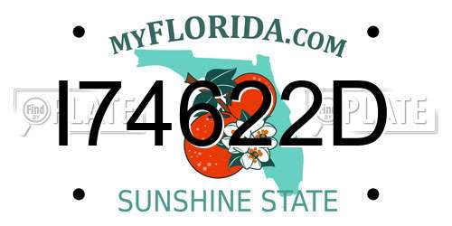 I74622D Florida License Plate