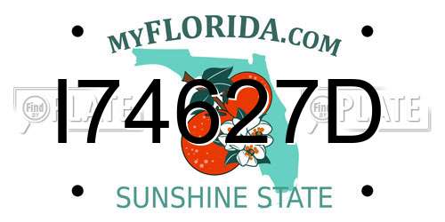 I74627D Florida License Plate