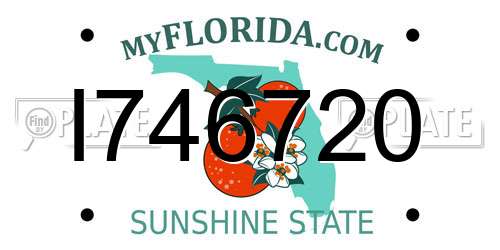 I746720 Florida License Plate