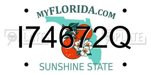 I74672Q Florida License Plate