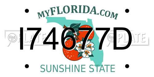 I74677D Florida License Plate