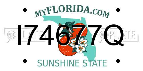 I74677Q Florida License Plate