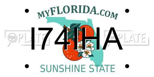 I74IHA Florida License Plate