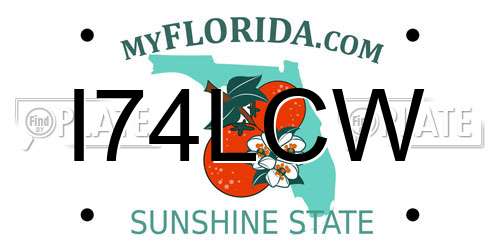 I74LCW Florida License Plate