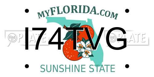 I74TVG Florida License Plate