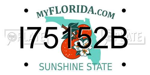 I75152B Florida License Plate