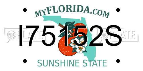 I75152S Florida License Plate