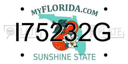 I75232G Florida License Plate