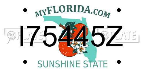 I75445Z Florida License Plate