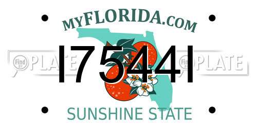 I7544I Florida License Plate